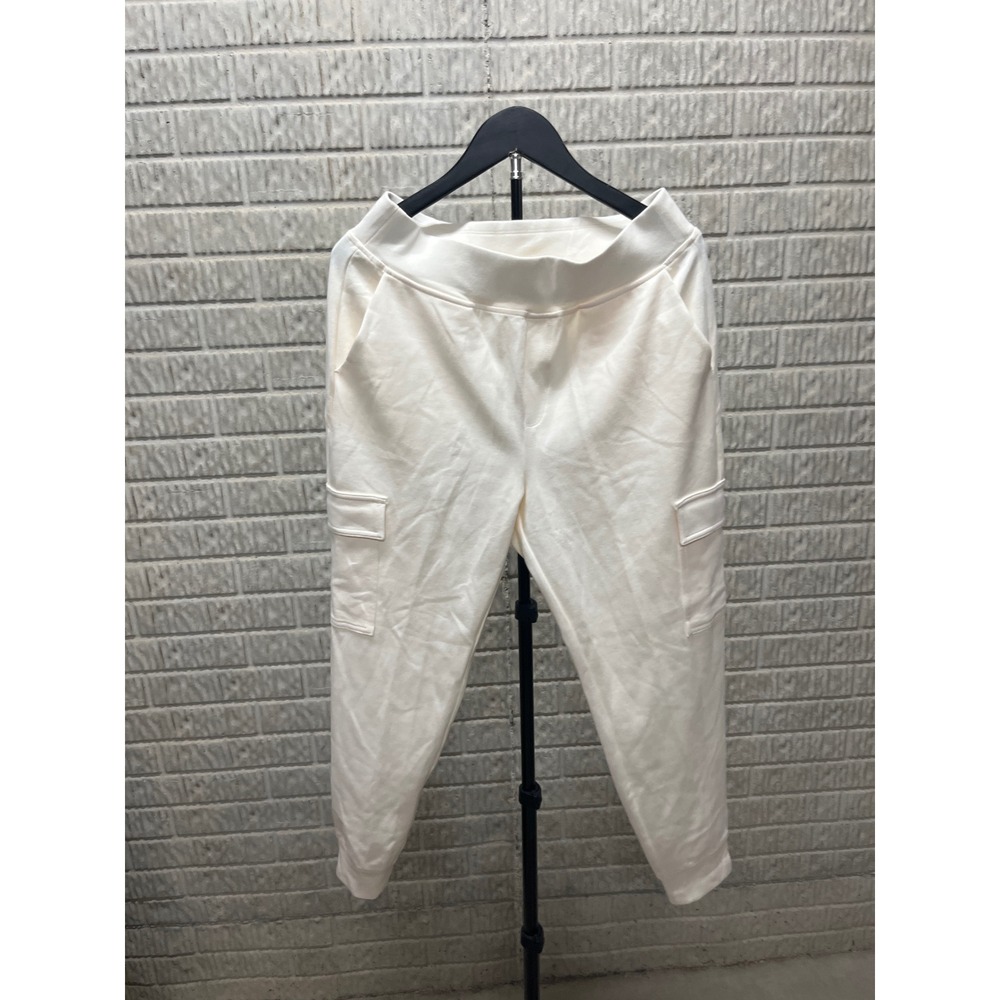 Old Navy Active Dynamic Fleece Cargo Joggers Cream Off White Womens Medium